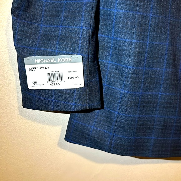 NWT MICHAEL KORS KENT NAVY BLUE BLAZER 42 REGULAR - Picture 4 of 4